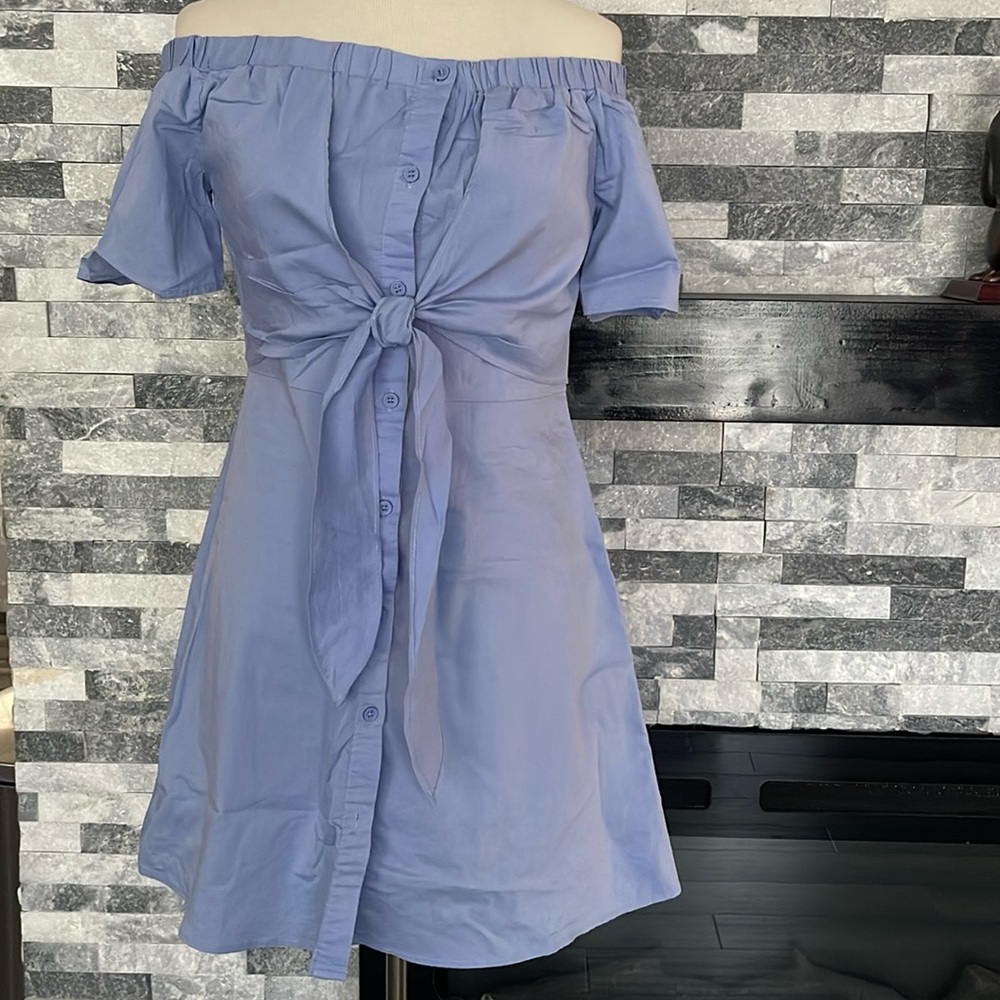 Miami Shoulders Off Dress Teen Size S / M